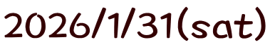 2026/1/31(sat)