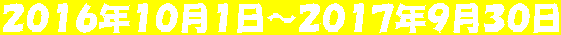 ２０１６年１０月１日～２０１７年９月３０日