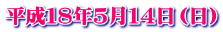 平成１８年５月１４日（日）